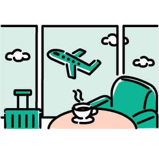 空港ラウンジご利用可能のイメージ