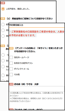 予約者情報入力画面