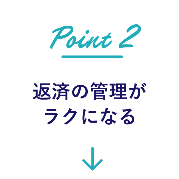 POINT2 返済の管理がラクになる