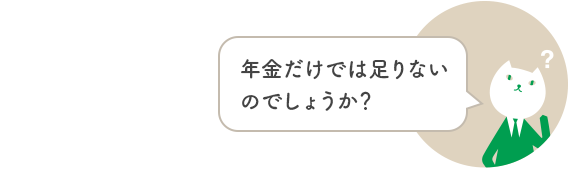 年金だけでは足りないのでしょうか?