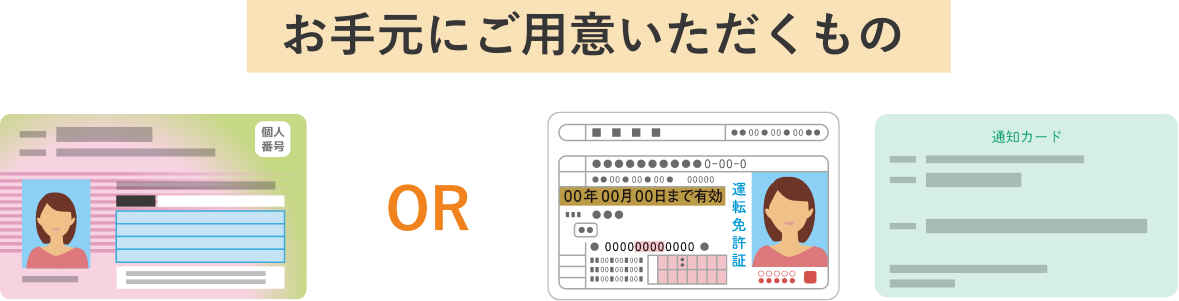 お手元にご用意いただくもの