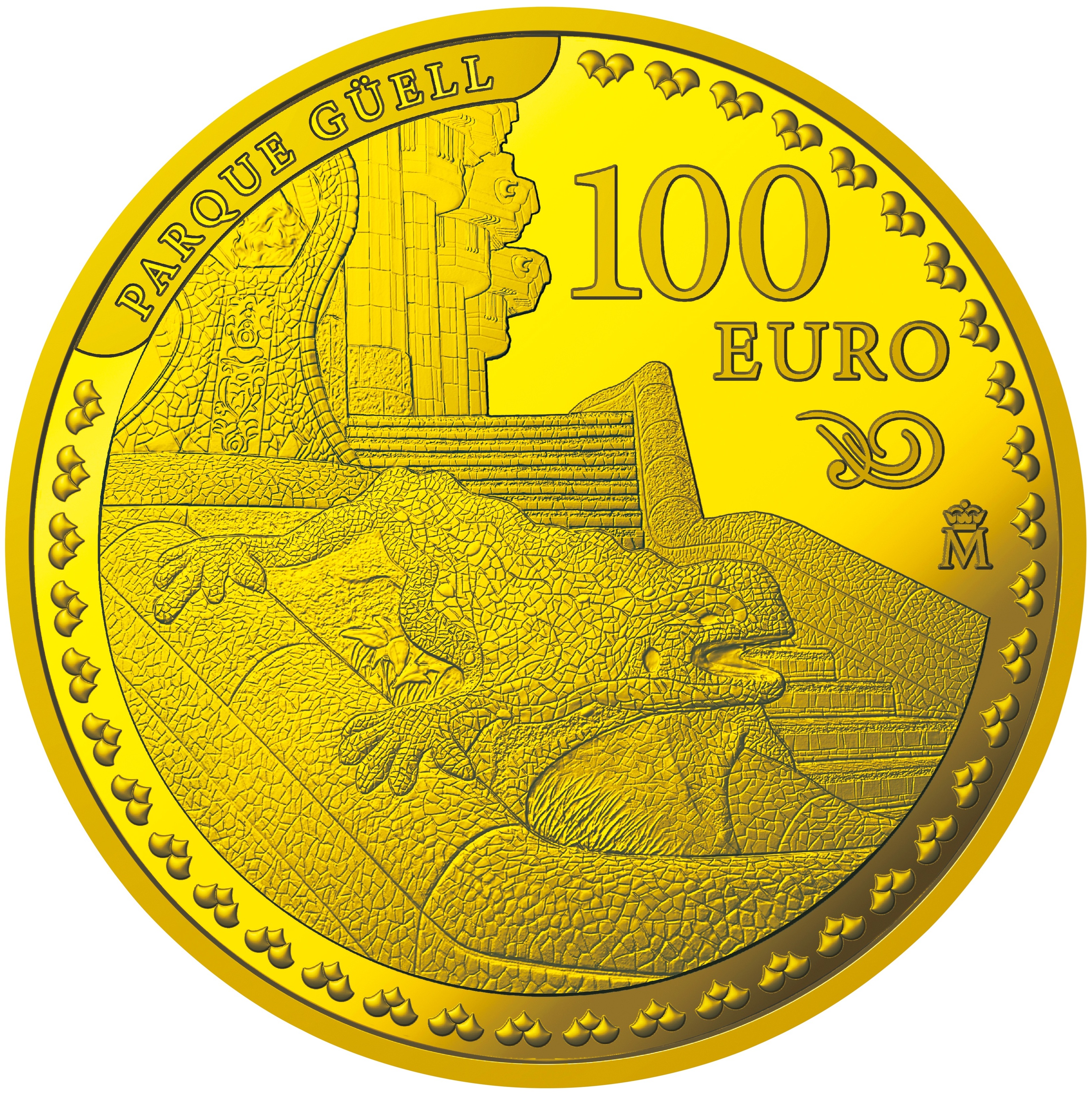 C.100ユーロ金貨 ＜グエル公園＞