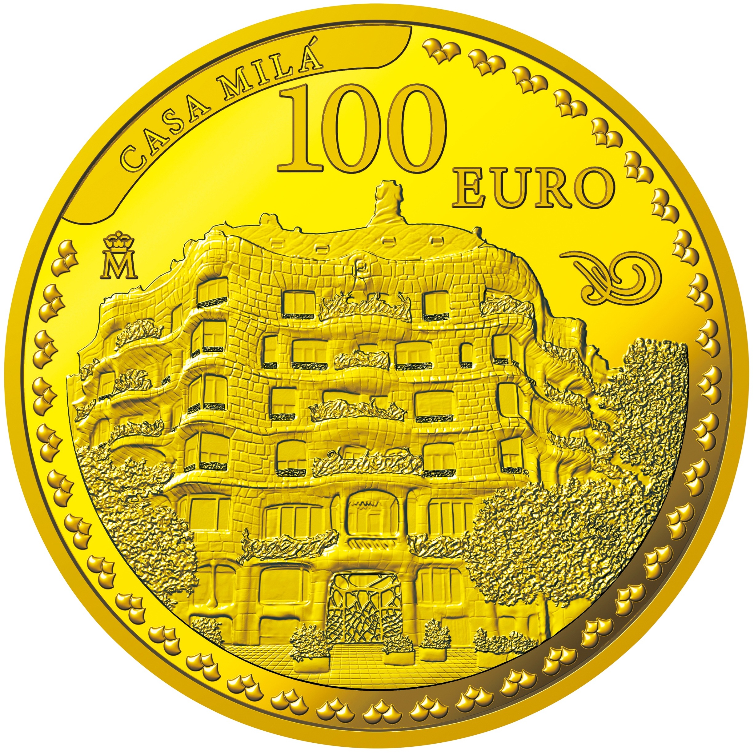 D.100ユーロ金貨 ＜カサ・ミラ＞