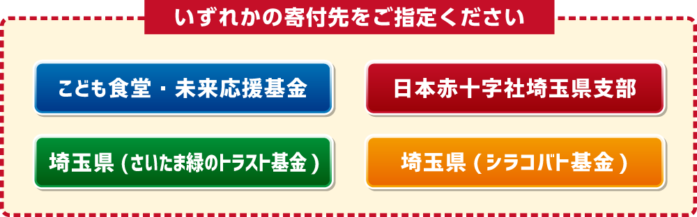 いずれかの寄付先をご指定ください