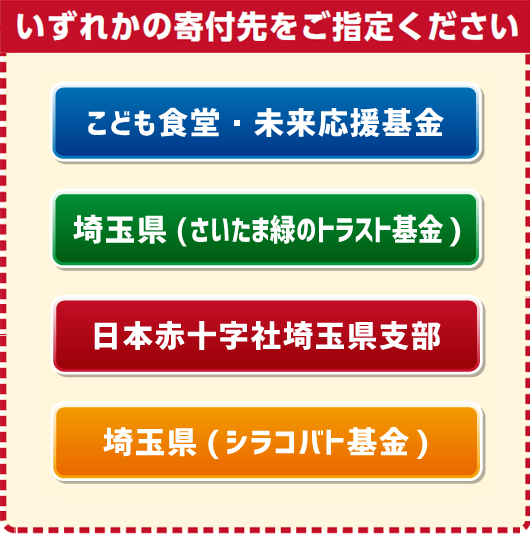 いずれかの寄付先をご指定ください