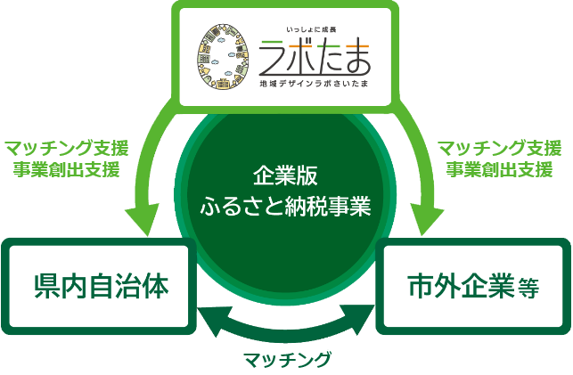 企業版ふるさと納税事業で目指すこと　図解