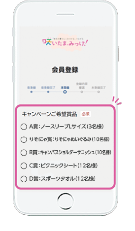 メルマガ登録画面